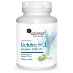 Betaina HCL + Pepsyna 650/150 100 kapsułek Aliness 