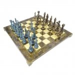 Ekskluzywne, duże szachy metalowe -  Renesans - S9BRO