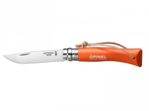 Nóż Składany Opinel No 07 z rzemykiem Tangerine