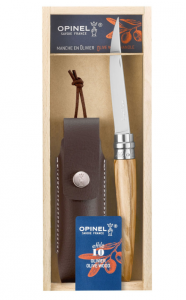 Nóż Składany Opinel Inox Slim Olivewood No 10 z etui - 002606