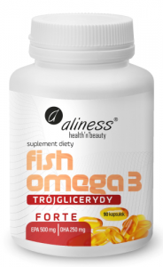 MEDICALINE Aliness Fish Omega 3 FORTE 90 kaps. Trójglicerydy 500/250mg