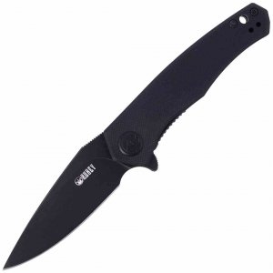 Nóż Kubey Black G10, Dark Stonewashed Blade (KU055B)