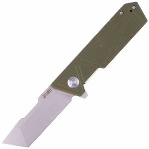 Nóż Kubey Knife Avenger, Green G10, Bead Blasted D2 (KU104B)