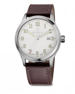 Zegarek SWIZA Kretos Gent SST white-brown WAT.0251.1001