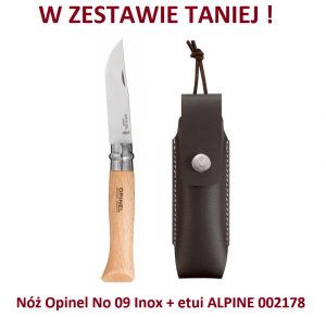 Nóż Składany Opinel No 09 Inox w zestawie z etui ALPINE 002178