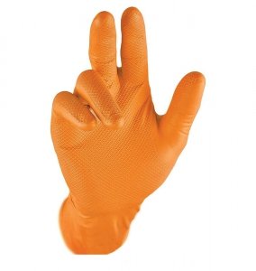 Rękawiczki Nitrylowe Grippaz 246 Orange 50 sztuk O