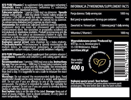 KFD PURE Vitamin C 400 g