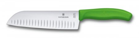 Nóż Santoku Swiss Classic z ryflowanym ostrzem 6.8526.17L4B Victorinox