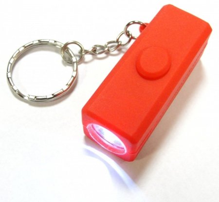 Brelok latarka gumowana 2LED Mactronic LED2R-RED