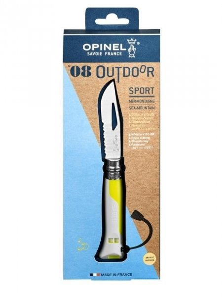 Nóż Składany Opinel No 08 Inox Outdoor Yellow