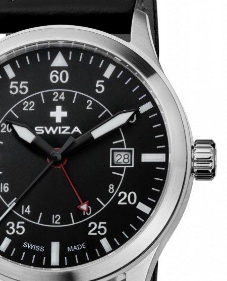 Zegarek SWIZA Siriuz GMT SST black-black WAT.0352.1001