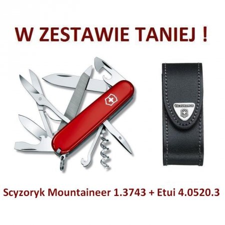 Victorinox Scyzoryk Mountaineer 1.3743 w zestawie z etui