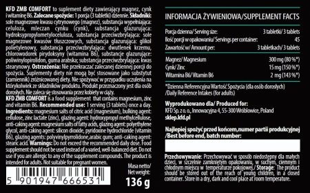 KFD ZMB COMFORT 135 tabletek
