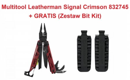 Multitool Leatherman Signal Crimson 832745 + GRATIS Zestaw Bit Kit