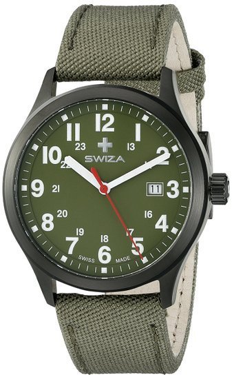 Zegarek SWIZA Kretos Gent SST black-olive-olive WAT.0251.1101