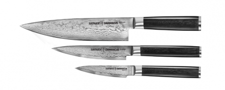 Samura Damascus zestaw 3 noży kuchennych box