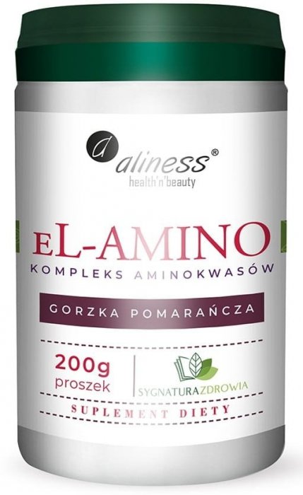 Aliness eL-amino  Kompleks aminokwasów, pomarańcza, proszek 200 g 