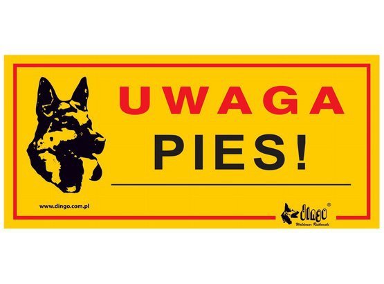 Dingo Tabliczka ostrzegawcza &quot;Uwaga pies!&quot;