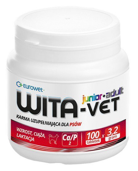 Wita-Vet Complex CA/P=2  3,2g 100tabl. - preparat witaminowy dla ciężarnych suk i szczeniąt