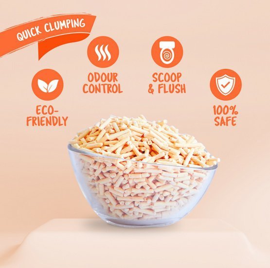 Kit Cat Żwirek ECO SoyaClump Peach 7L / 2,5kg