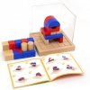 VIGA Drewniana Gra Budowanie Klocki 3D Montessori