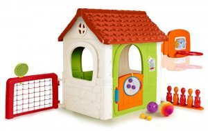 FEBER Dom Aktywności Wielofunkcyjny Domek  6 w 1 z Dołączonymi Grami