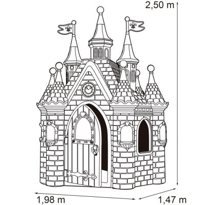 FEBER Ogromny pałac księżniczki Super Palace Domek Ogrodowy