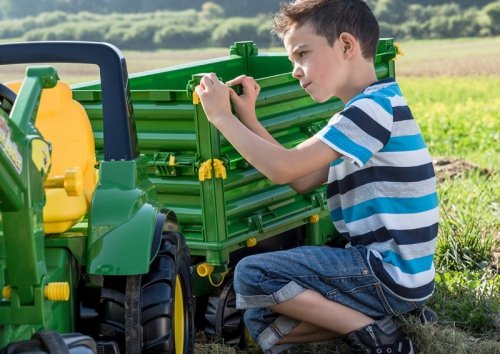 Rolly Toys rollyMulti Trailer -  Przyczepa Wywrotka Rolly Multi John Deere 3 osiowa