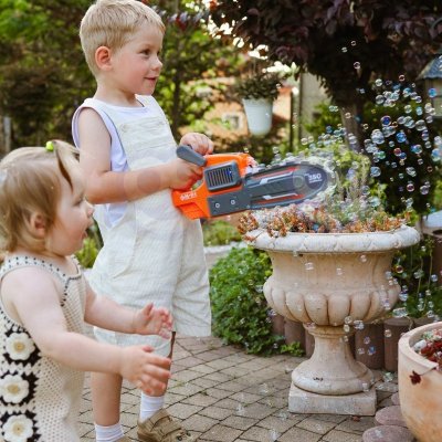 WOOPIE Piła Łańcuchowa - Pistolet do Robienia Baniek Mydlanych