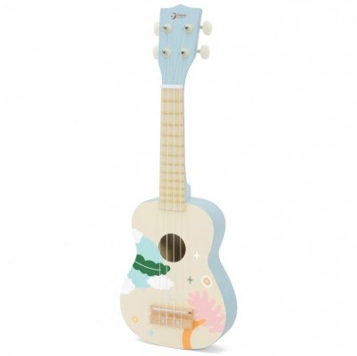 CLASSIC WORLD Drewniane Ukulele Gitara dla Dzieci Niebieskie
