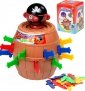 Gra zręcznościowa Szalony Pirat w beczce Ukłuj pirata 9 x 9 x 12,5 cm 