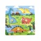 VIGA Drewniane Puzzle z Pinezkami Dinozaury 