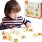 VIGA Drewniane Puzzle Układanka Zwierzątka Małe i Duże 
