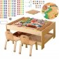 MASTERKIDZ Drewniany Stół Edukacyjny + AKCESORIA STEM WALL + 135 Klocków 