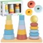 TOOKY TOY Trzy Wieże Układanka w Stosy Sorter Montessori 