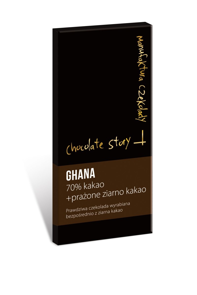 Czekolada deserowa 70% kakao Ghana + prażone ziarno kakao - 50g