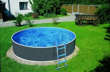 Basen kanadyjski Miami Grafit 4,6 x 1,2 m  - Zestaw 