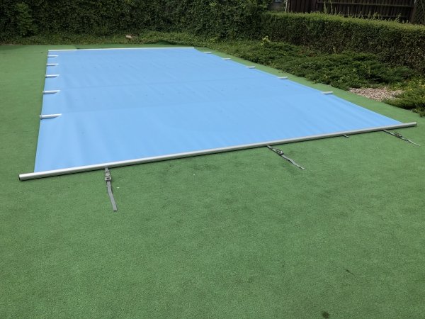 Przykrycie bezpieczne - model standard - owalny - do basenu 11 x 5 m
