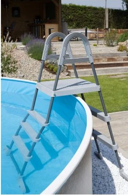 Drabinka metalowa De Luxe 1,22 m / antracytowa