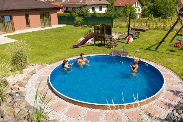 Basen kanadyjski Miami 4,6x1,2m Premium do wkopania z inwerterową pompą ciepła Mr. Eco 5kW i bypassem