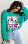 Oversizowa bluza damska Tweety Nowy zielona
