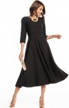 Tessita T327 midi rozkloszowana sukienka czarna