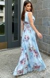 Elegancka sukienka maxi w kwiaty 245-08 tył