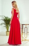 Numoco 299-1 CHIARA elegancka maxi suknia na ramiączkach tył