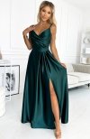 Numoco 299-9 CHIARA elegancka maxi satynowa suknia na ramiączkach 