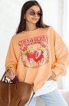 Oversizowa bluza damska Strawberry brzoskwinia
