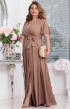 Elizabeth maxi sukienka Bella brokat cappucino-1