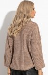 Sweter latte z golfem Fobya F1270 tył