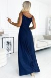 Numoco 299-10 CHIARA elegancka maxi suknia na ramiączkach tył