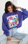 Oversizowa bluza damska Tweety Nowy fioletowa